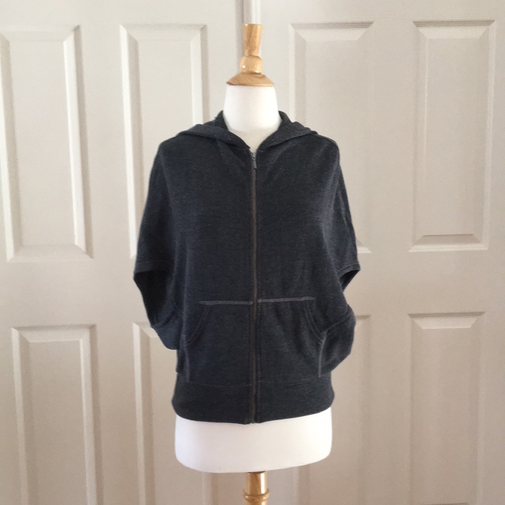 Zip Up Gray Cape Jacket (new)